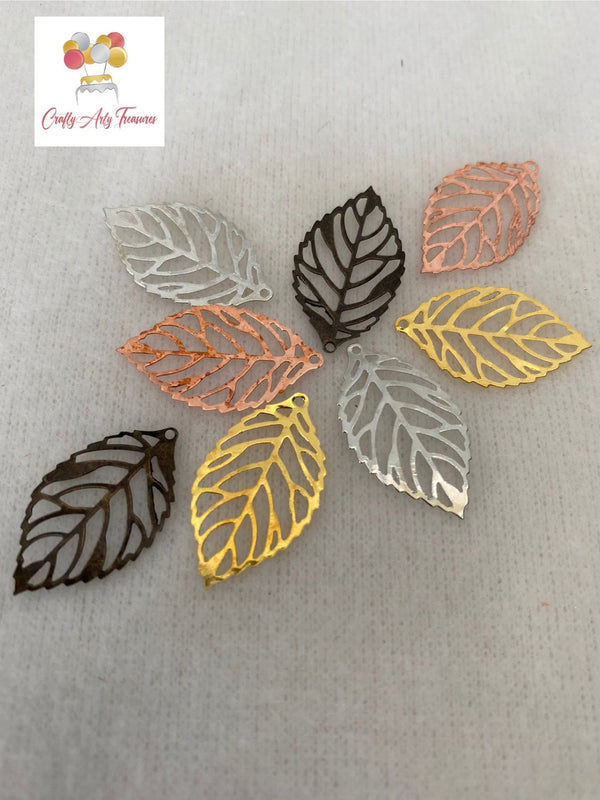 Metal Leaves Cake Topper For Weddings, Photo Props or Cake Decorations in Various Colours Oh So Crafty