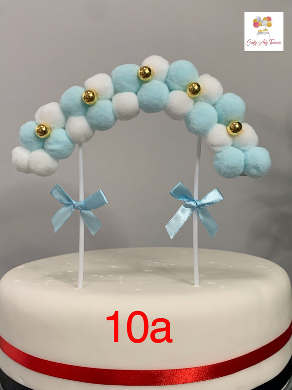 Pom Pom Cloud Garland Cake Topper in Various Colours Oh So Crafty