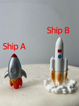 Astronaut Spaceman Figure and Spaceship Cake Topper - Various Designs and Colours
