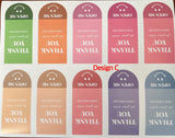 Open Me Parcel Stickers in Various Colours and Designs
