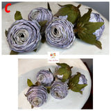 4cm Artificial Rose Head Silk Flowers Cake Topper - Pack of 5 Oh So Crafty