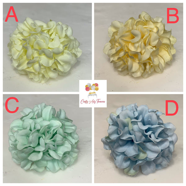 6cm Artificial Hydrangea Silk Flower Heads Cake Topper - Pack of 5 Oh So Crafty