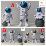 Astronaut Spaceman Figures Cake Topper - Set of 3 in Various Colours Oh So Crafty