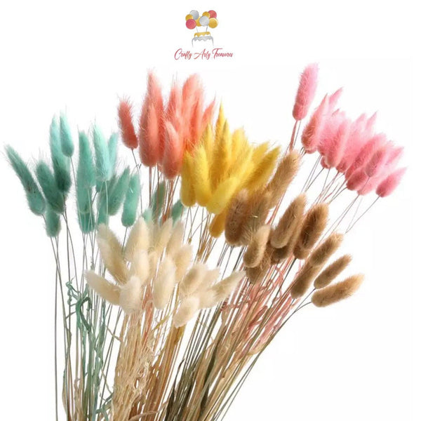Coloured Fluffy Bunny Tails Faux Flowers - Pack of 20 in Various Colours Oh So Crafty
