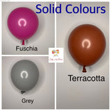 Customised Birthday Cake Topper for Celebrations - Solid Colour Biodegradable with 6 Balloons - Cluster DIY Kit Oh So Crafty