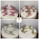 Foiled Butterflies of Different Colours for Cake Toppers Pack of 6 or 8 in Various Colours Oh So Crafty