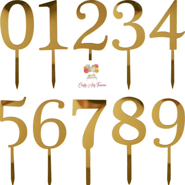 Gold Number Birthday Cake Topper Oh So Crafty