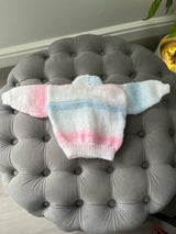 Hand Made Knitted Cardigan 0-6 months Oh So Crafty