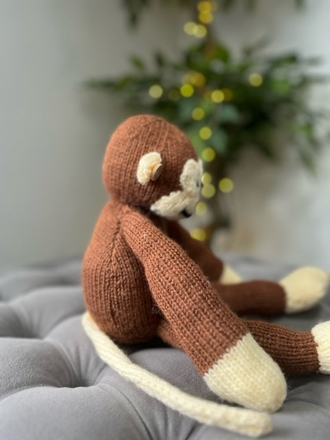 Hand Made Knitted Monkey Oh So Crafty