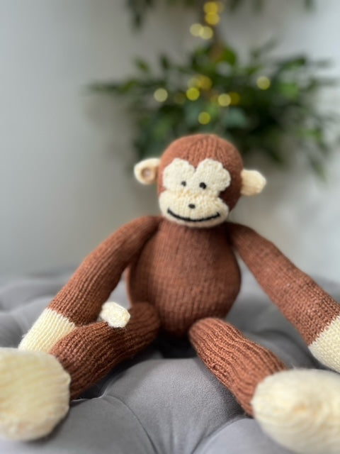 Hand Made Knitted Monkey Oh So Crafty