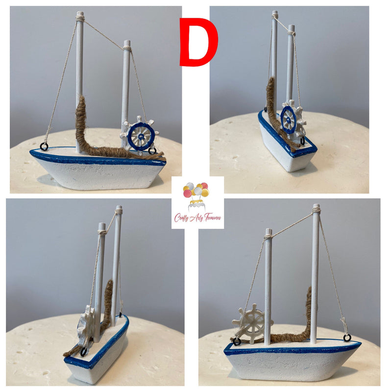 Sail/Fishing Boat Cake Topper Figure  - Various designs Oh So Crafty