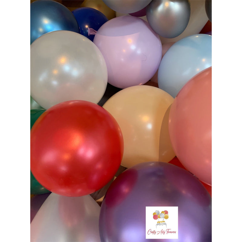 Satin 5" inch Biodegradable Balloons for Celebrations, Weddings and Birthdays -  Pack of 5 or 10 in Various Colours